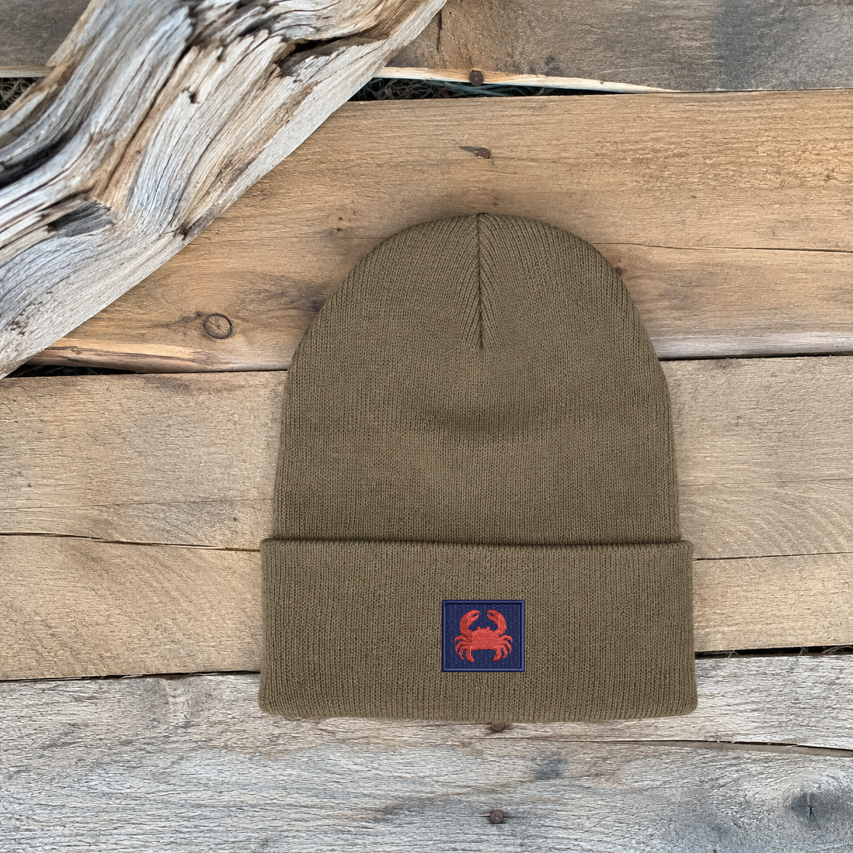 CRAB EMBROIDERED BEANIE