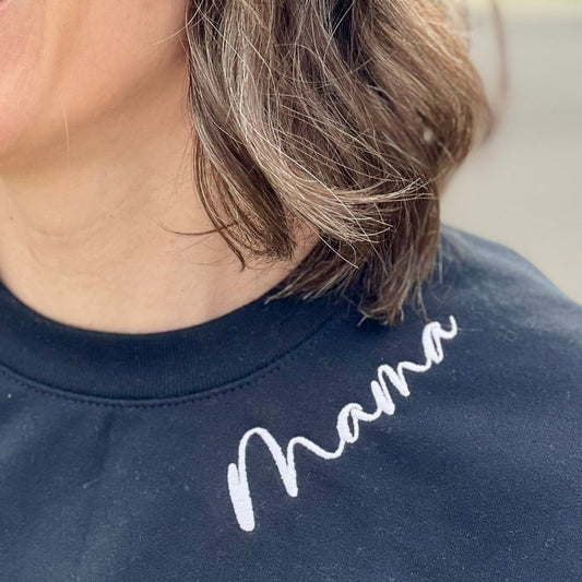 Mama Embroidered Crewneck Sweatshirt