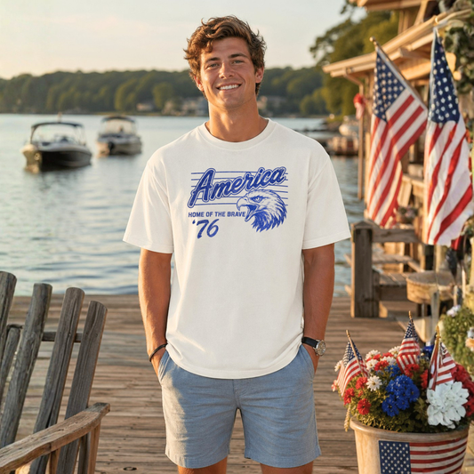 Vintage American Home of the Brave Sports Tee