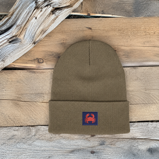 CRAB EMBROIDERED BEANIE