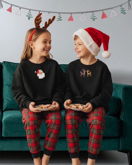 YOUTH EMBROIDERED CHRISTMAS CREWNECKS