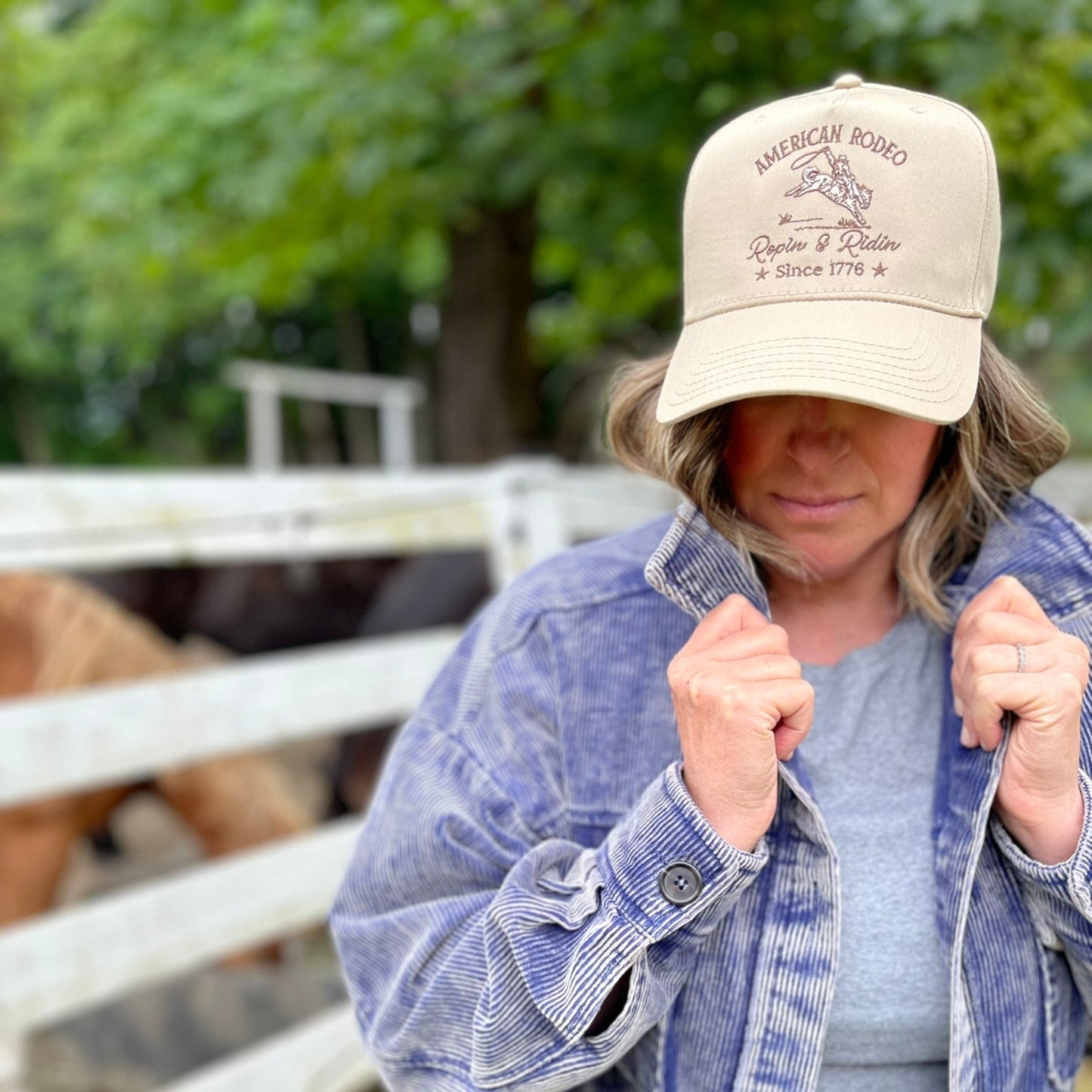AMERICAN RODEO EMBROIDERED HAT