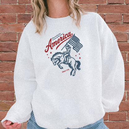 Land of the Free, Home of the Brave vintage, western t-shirt