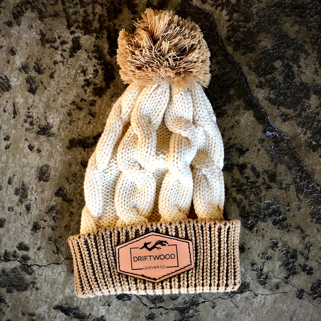 Custom Leather Patch Beanies Driftwood Leather Co.