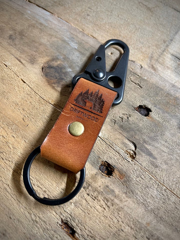 Quick Clip Leather Key Chain  Customizable Quick Clip Leather Key